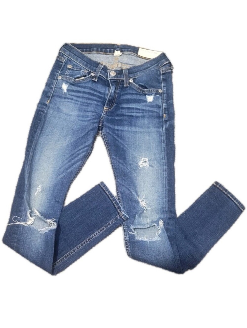 RAG & BONE $127 Distressed Capris Skinny Jean's Sz 24